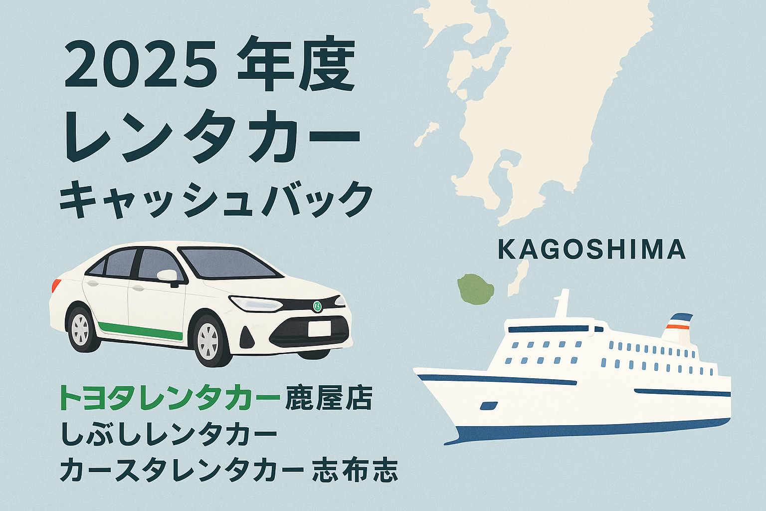 鹿児島-レンタカーキャッシュんバック_アイキャッチ画像.